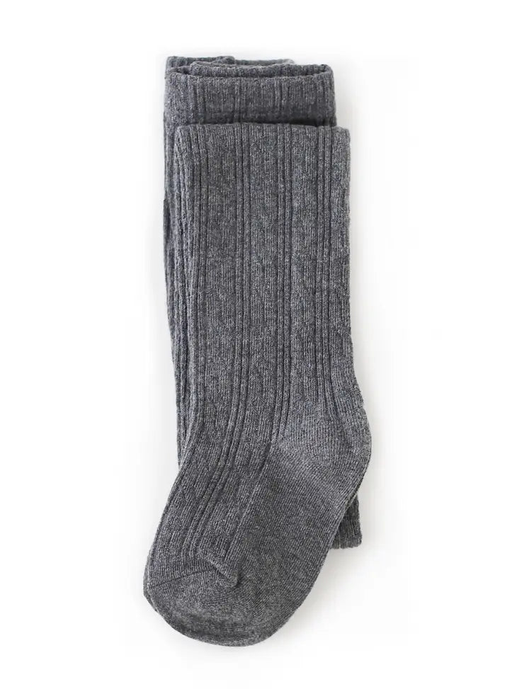 Cable Knit Tights - Grey